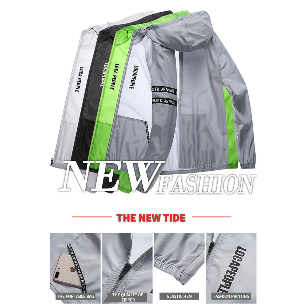 Running Gear Youth - Protección solar para hombre, chaqueta de
