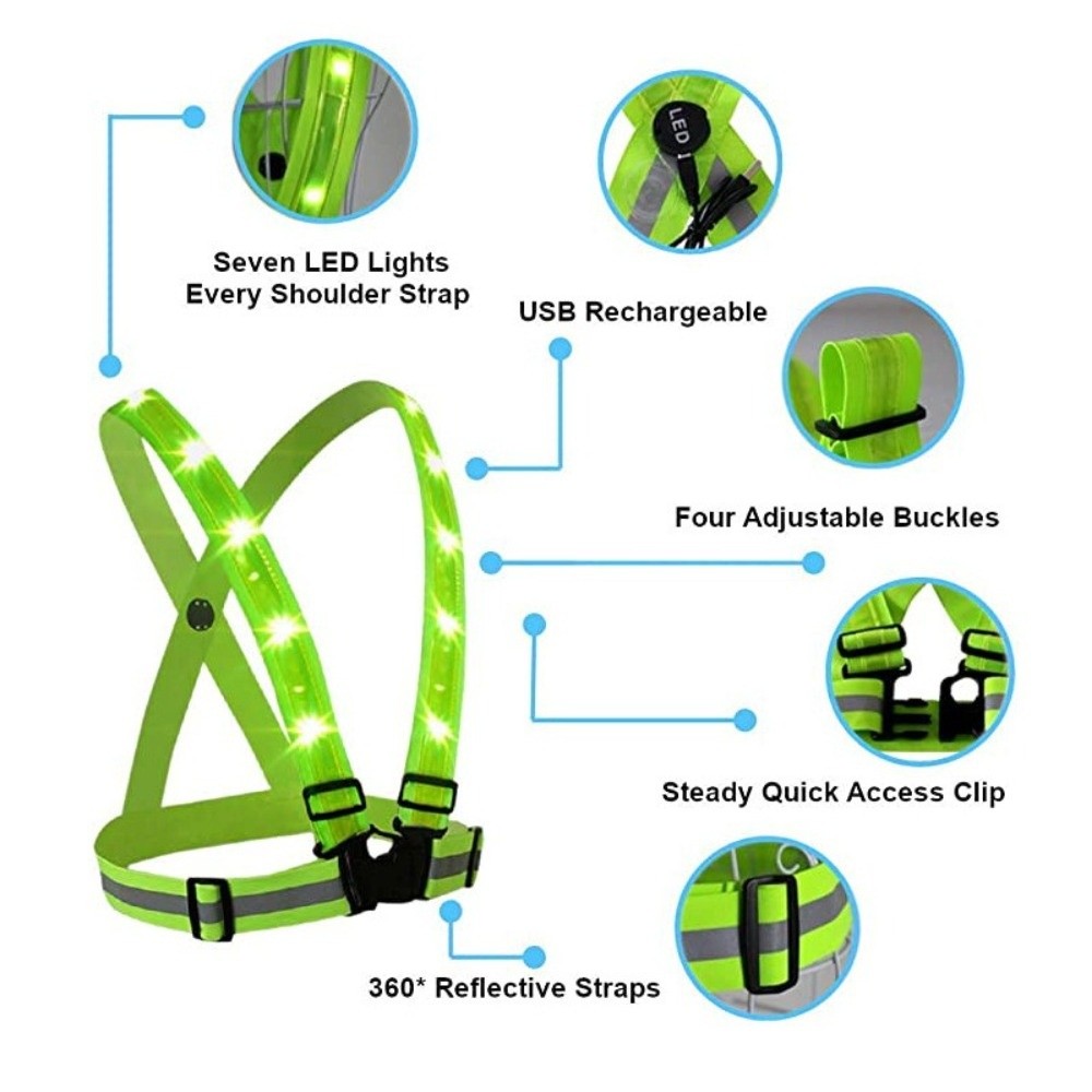 Nuevo Chaleco de Seguridad LED - New Gear Running reseña y precio